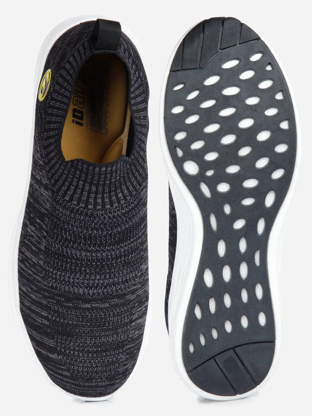 Men's Dark Grey Slip On Sneaker (ID7522)