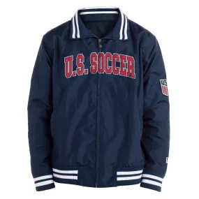 Men's New Era USMNT Nylon Zip Up Navy Jacket