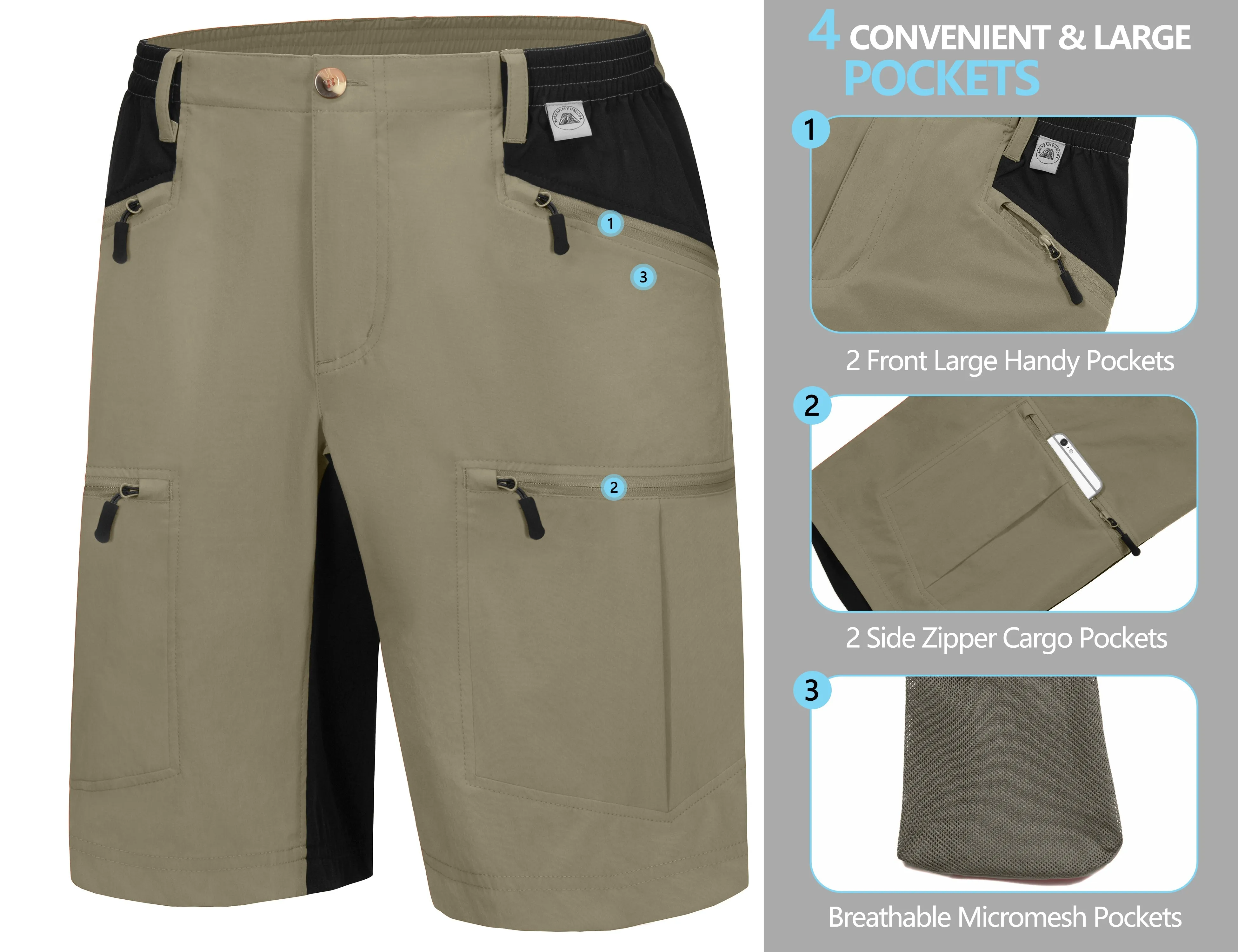 Men's Quick Dry Lightweight Outdoor Cargo Shorts