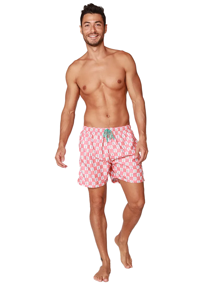 Men's Swim Shorts in lively tropical print