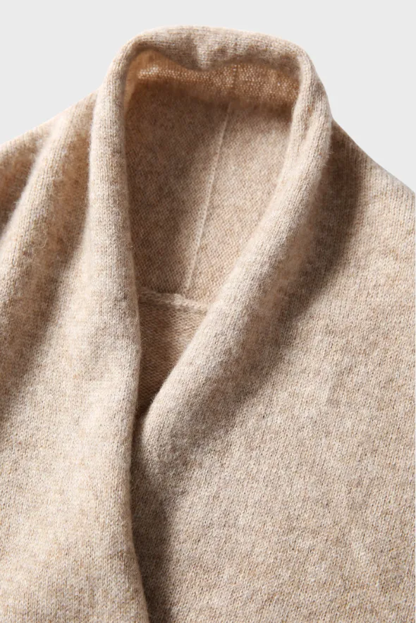 Mock Wrap Sweater (100% Cashmere Knitwear)