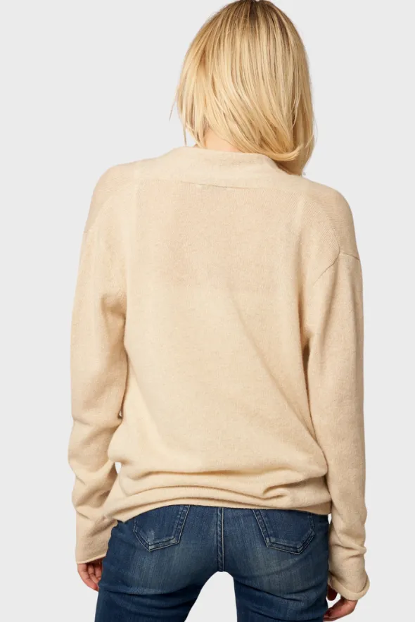 Mock Wrap Sweater (100% Cashmere Knitwear)