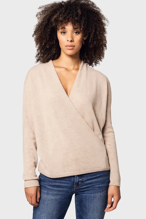 Mock Wrap Sweater (100% Cashmere Knitwear)