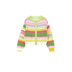 Multicolour Striped Cardigan