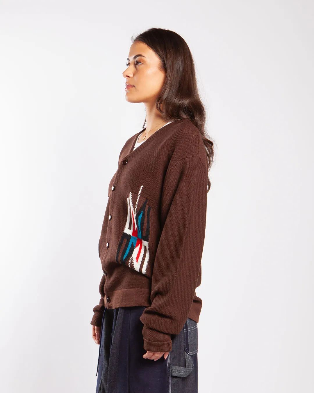 Needles V Neck Cardigan - Chimayo Brown