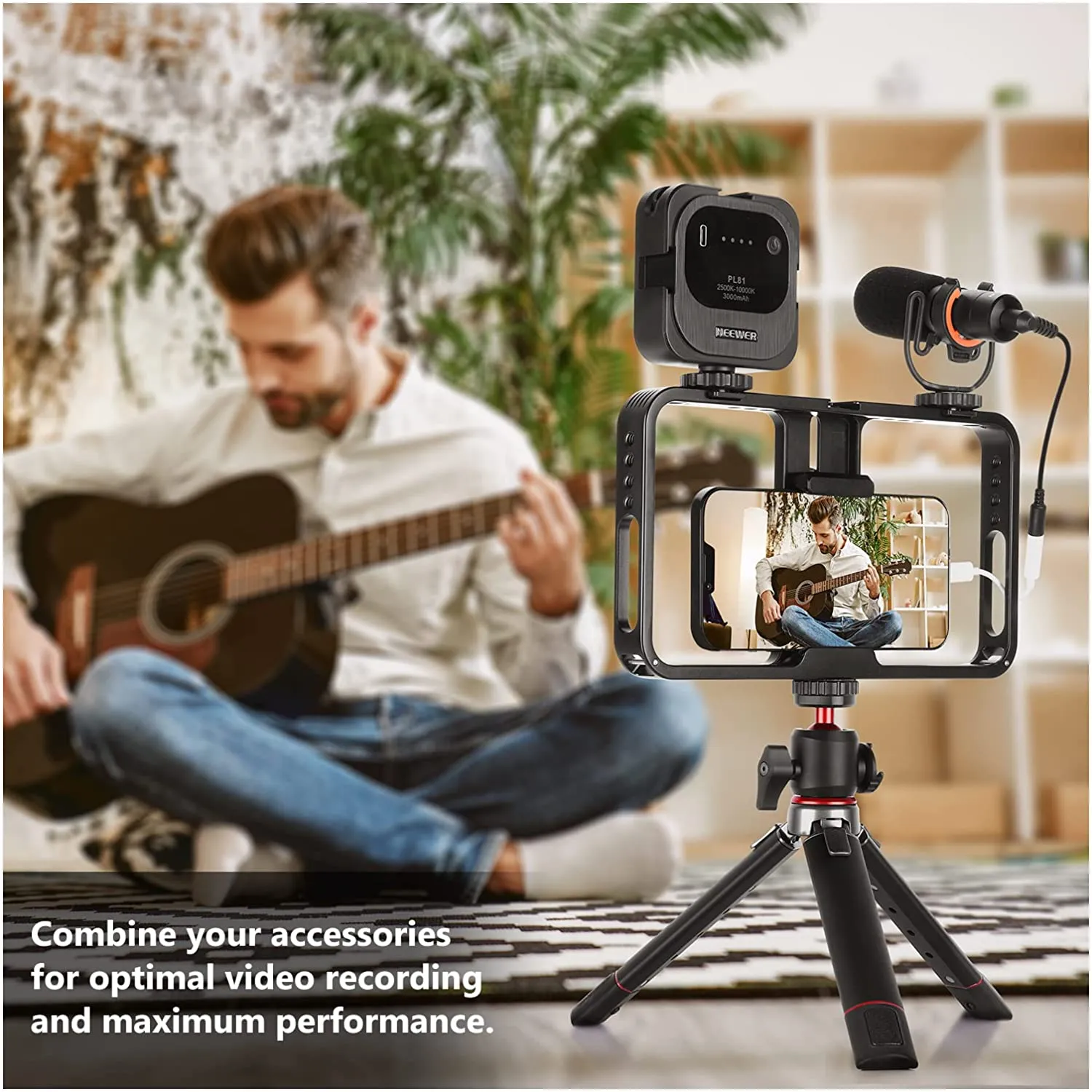 NEEWER Aluminum Handheld Universal Phone Video Rig Kit(CG100 VS104 VS105)