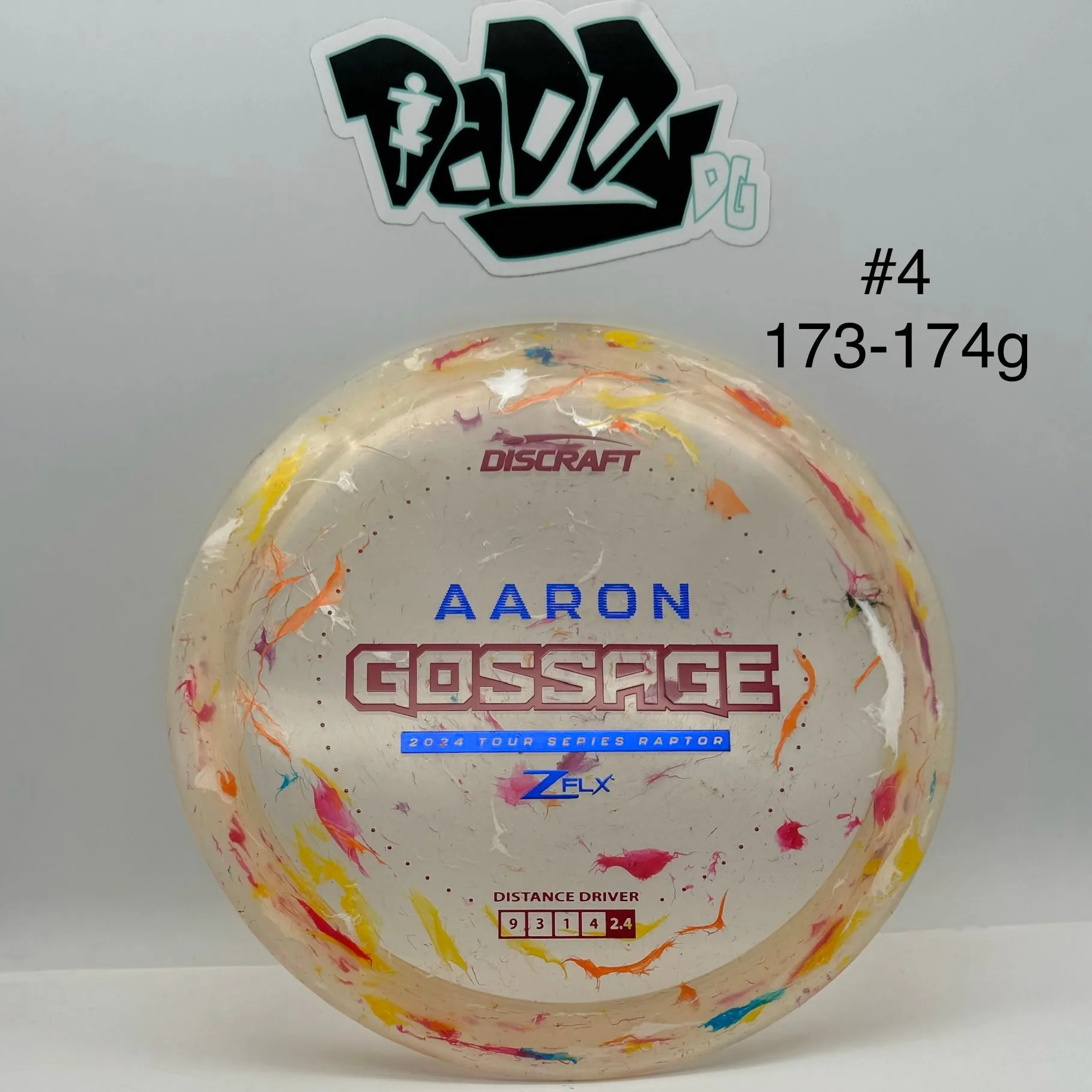 ****NEW Discraft Jawbreaker Z-line Flx Raptor 2024 Aaron Gossage Tour Series Distance Driver