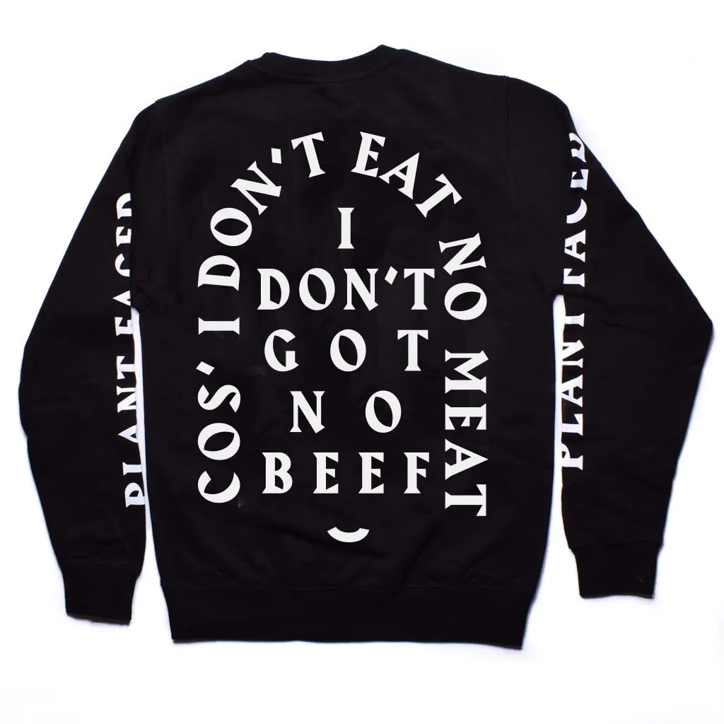 No Beef Sweater - Black x White