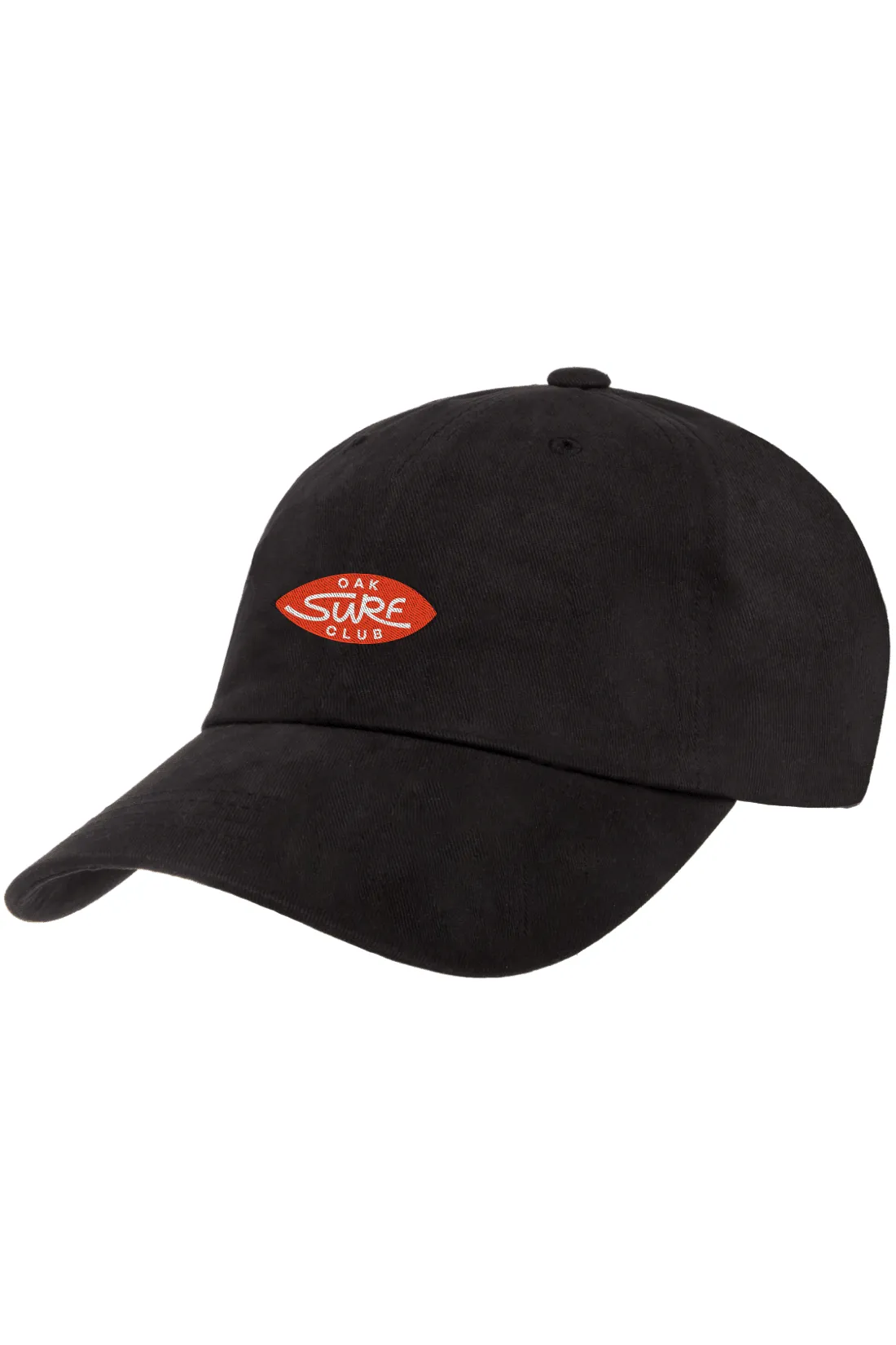 OAK SURF CLUB UNISEX COTTON TWILL HAT - BLACK