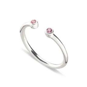 October Birthstone Open Style Ring, Pink Tourmaline