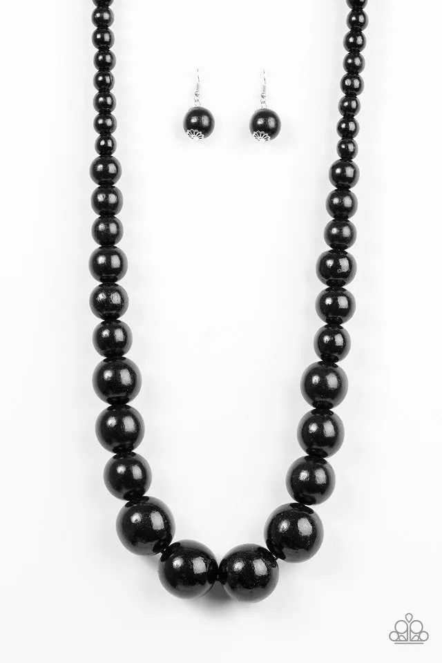 Paparazzi Accessories  - Effortlessly Everglades #N127 Box 11 -  Black Necklace