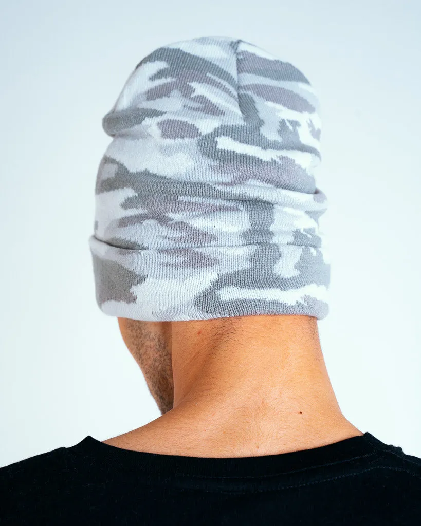 Plant Faced Beanie - Light Camo