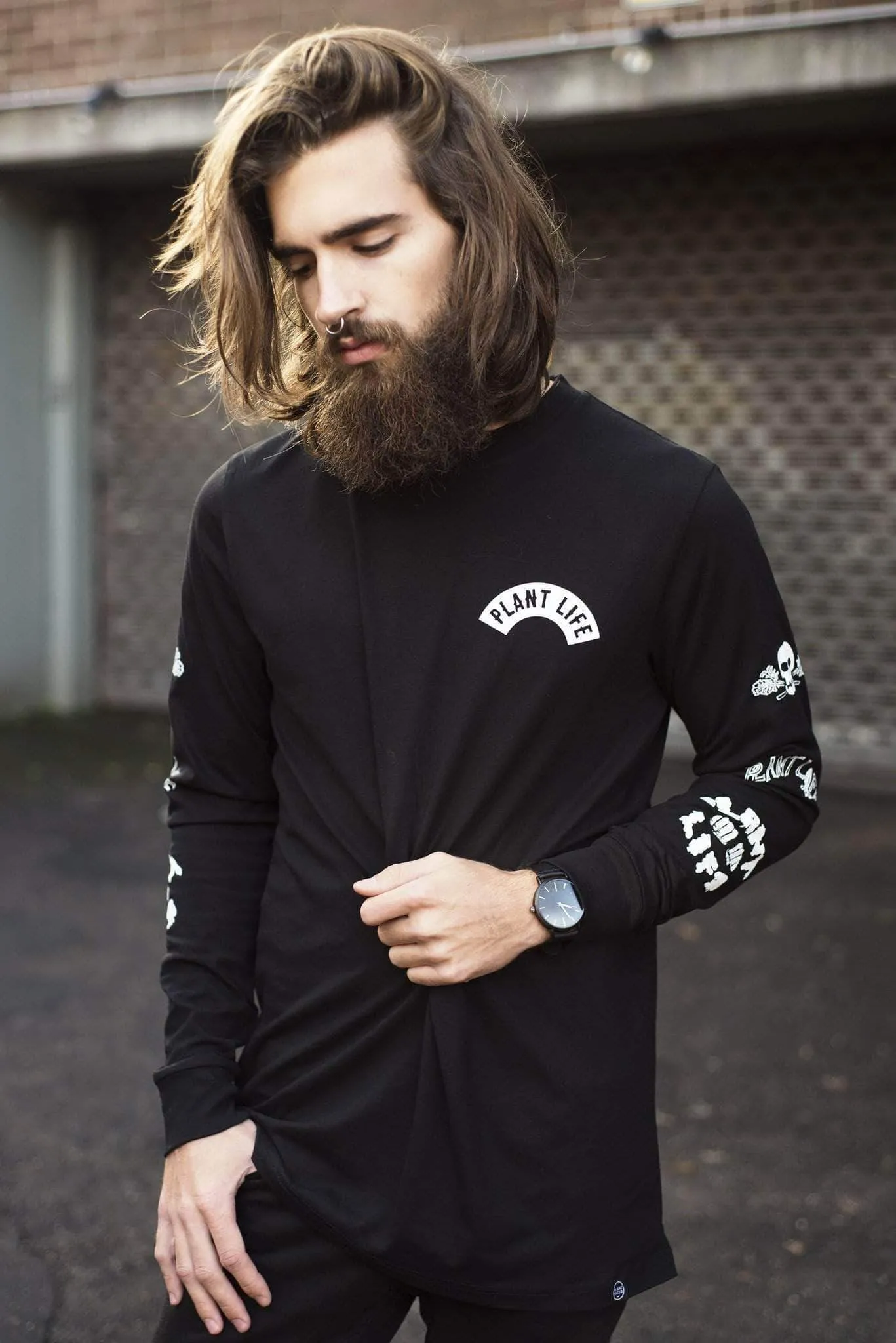 Plant Life Long Sleeve - Black