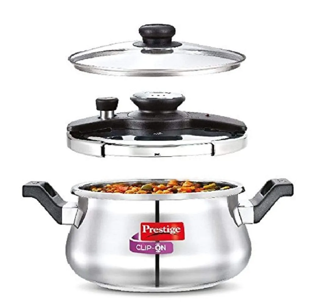 Prestige Svachh Clip-on 5 Litre Stainless Steel Pressure Handi