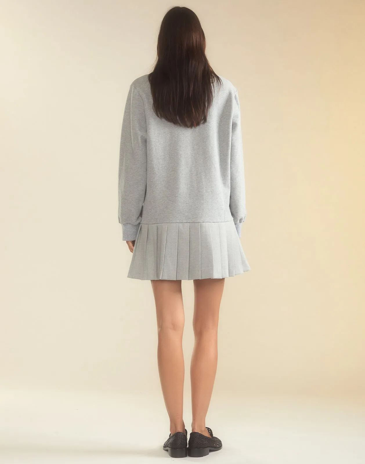 Preston Pleated Sweatshirt Dress