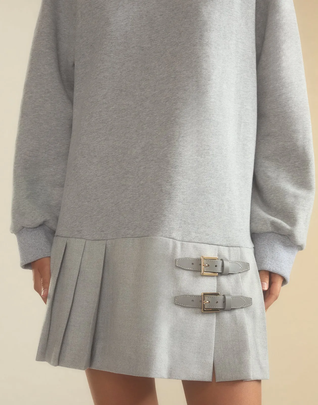 Preston Pleated Sweatshirt Dress