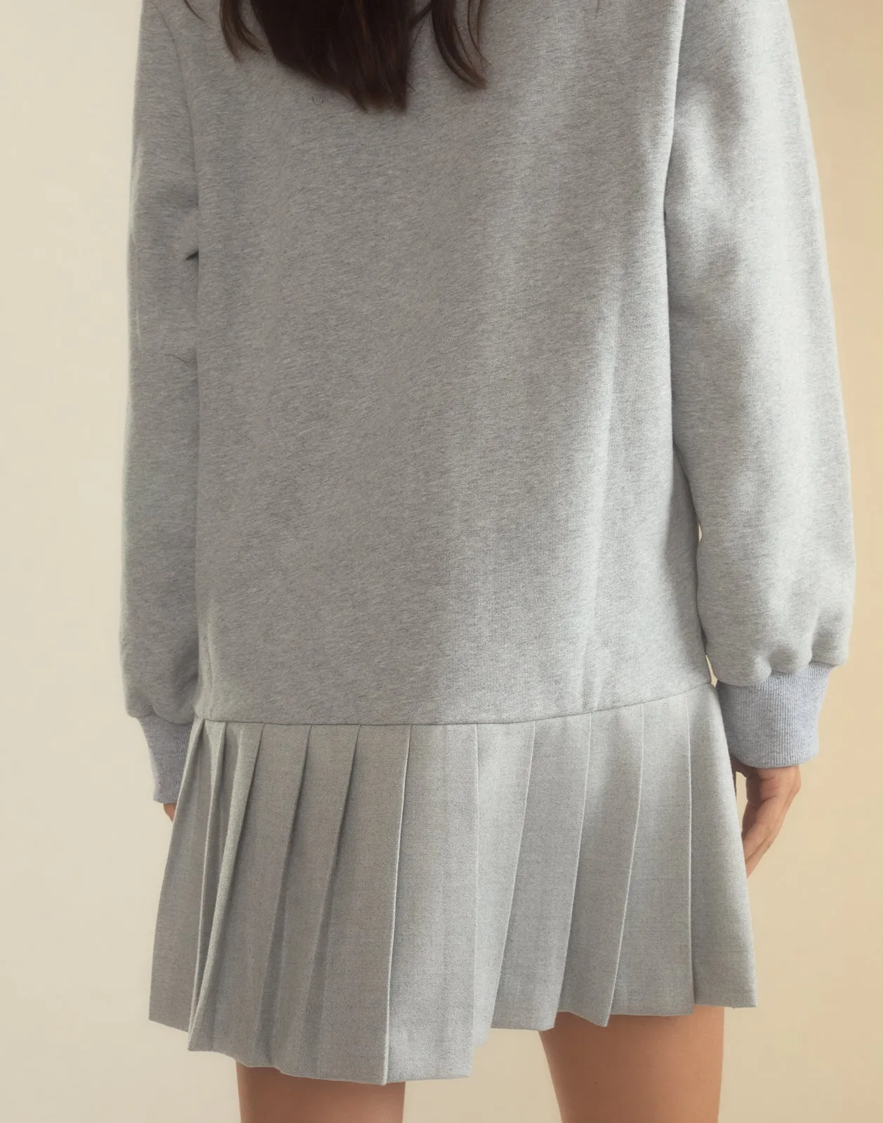 Preston Pleated Sweatshirt Dress