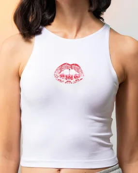 Read My Lips Baby Tank - White