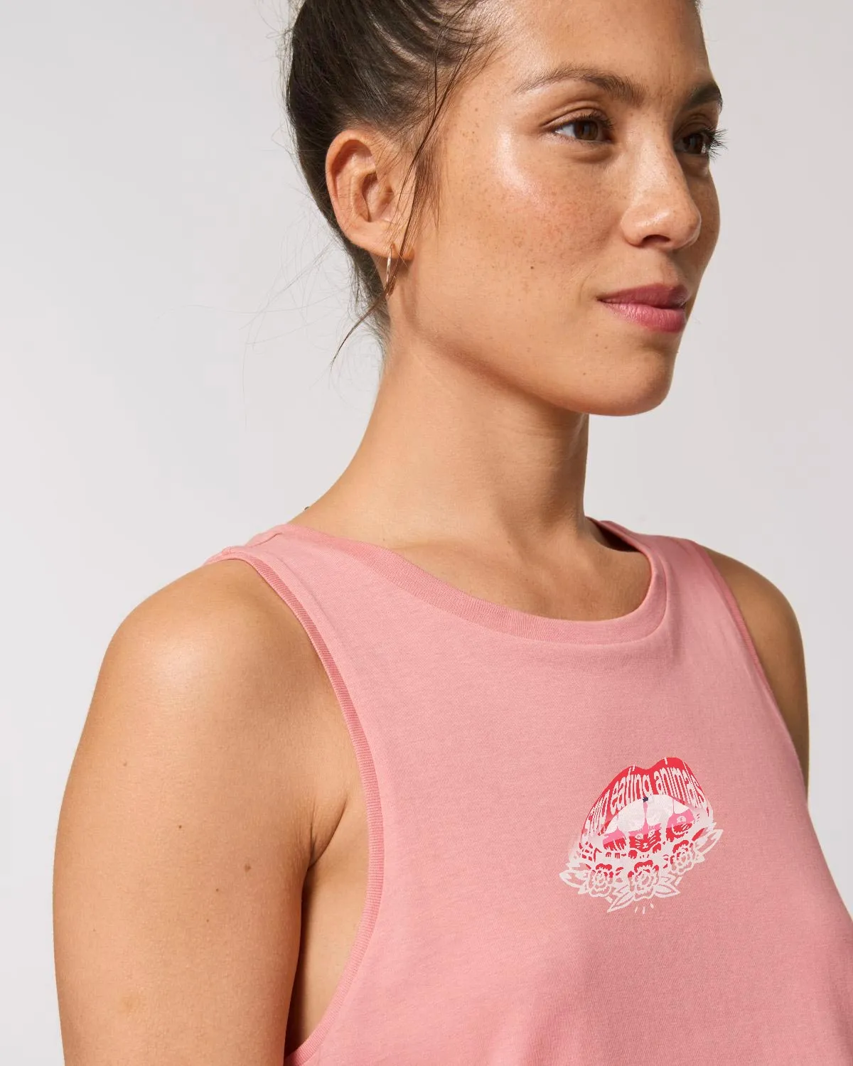 Read My Lips - Pink Singlet Tank