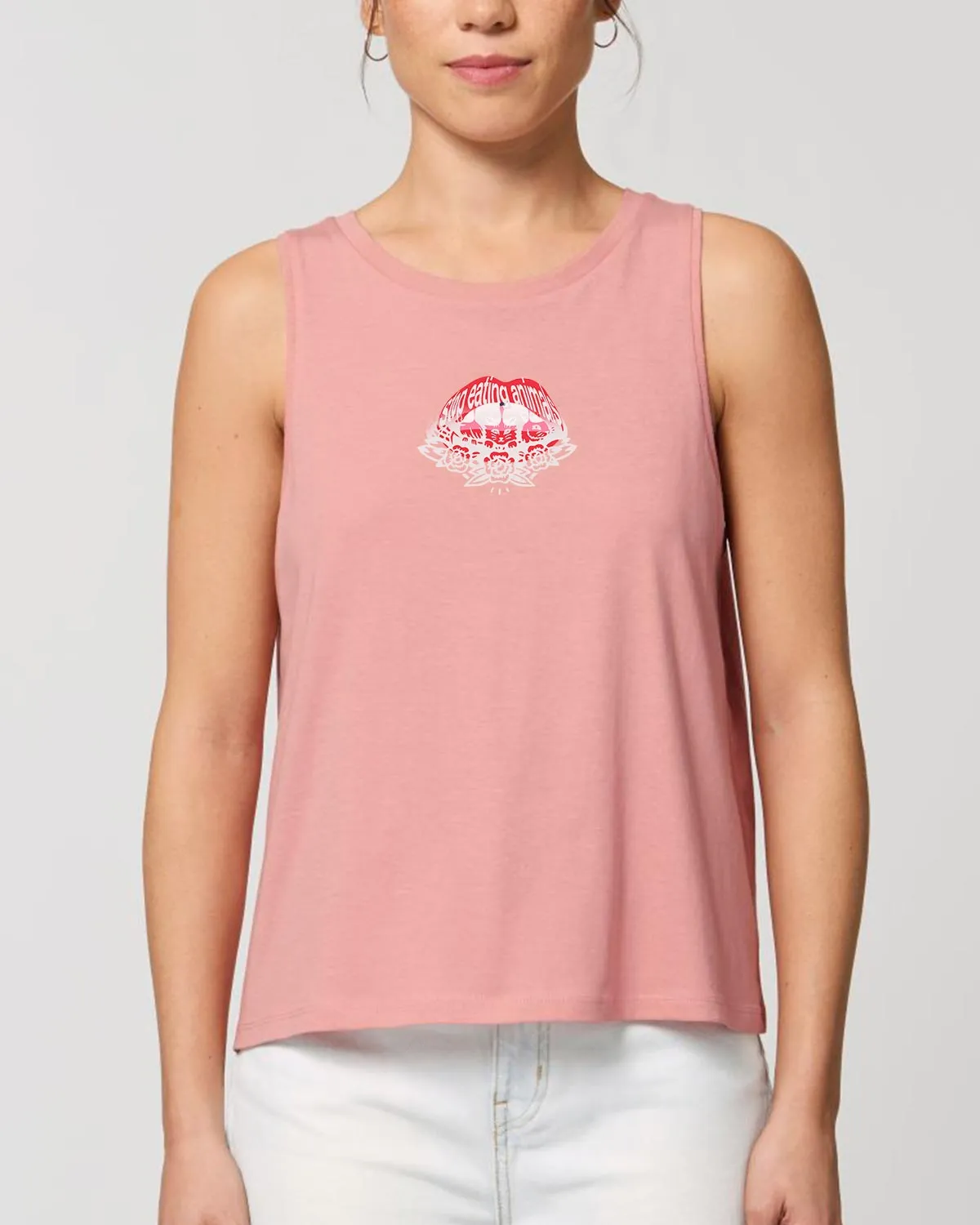 Read My Lips - Pink Singlet Tank