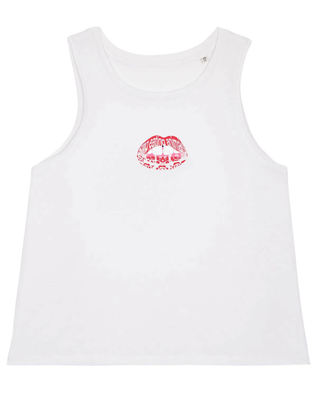 Read My Lips - White Singlet Tank