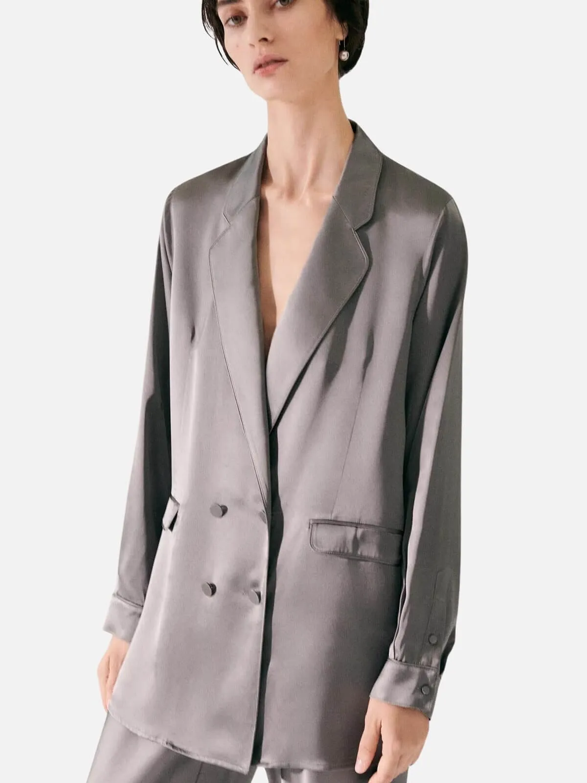 Relaxed Blazer - Grey Pearl