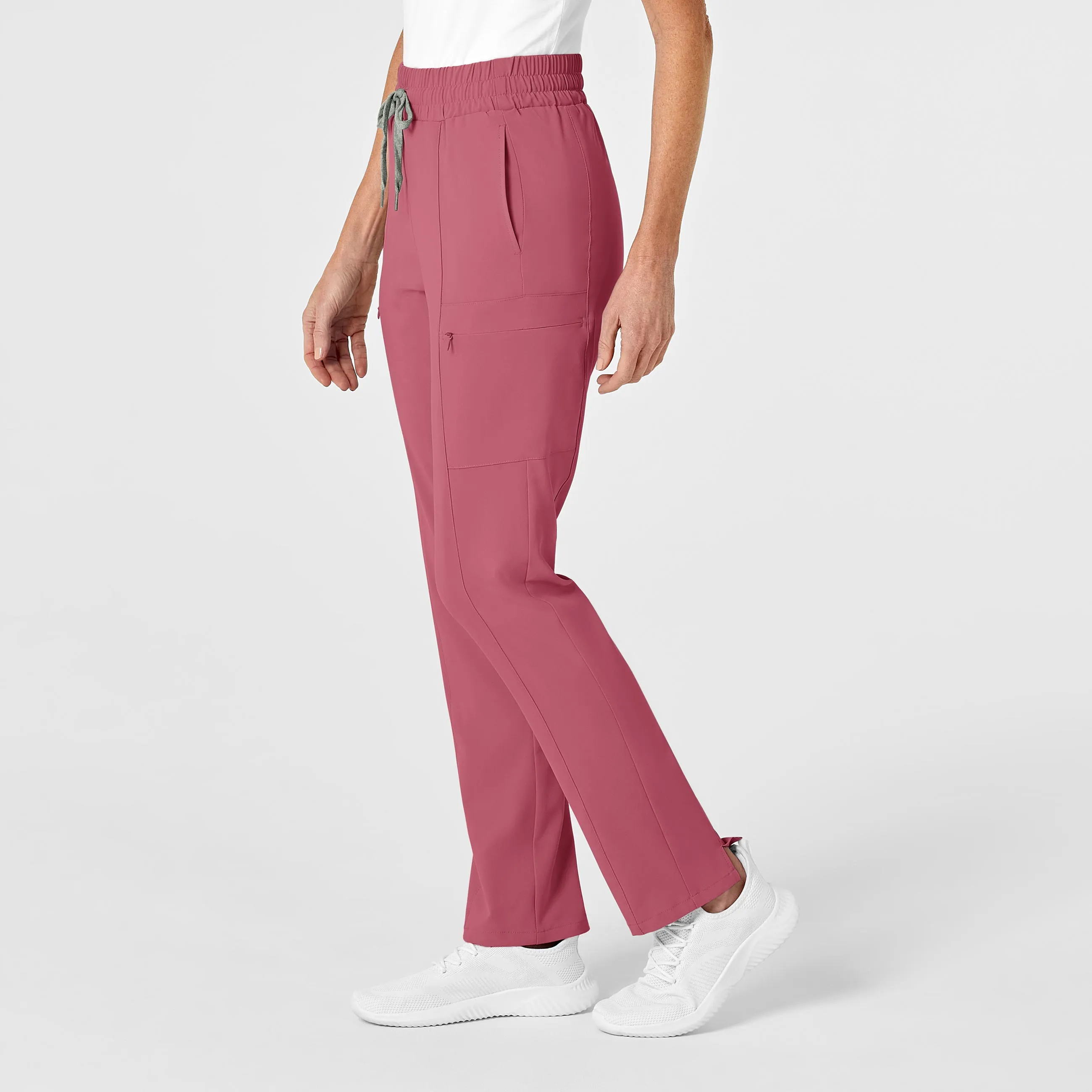 RENEW Women's High Waist Slim Leg Scrub Pant - Rosebud