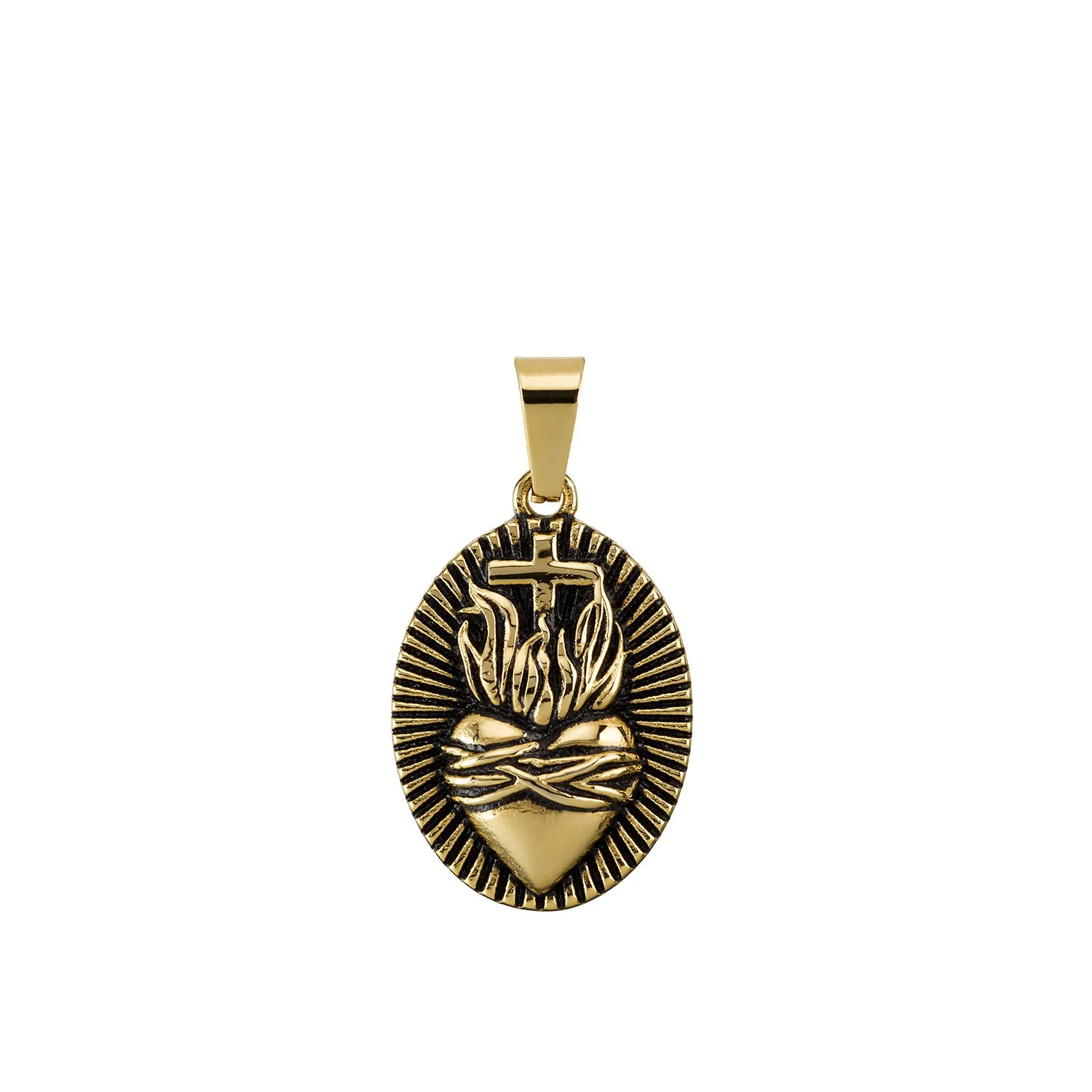 Sacred Heart Gold Pendant