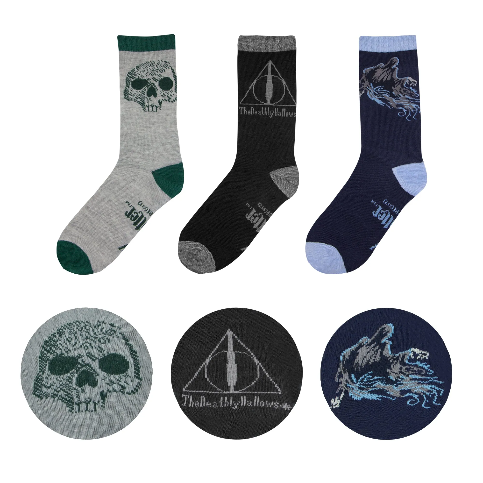 *Set of 3 Deluxe Deathly Hallows Socks