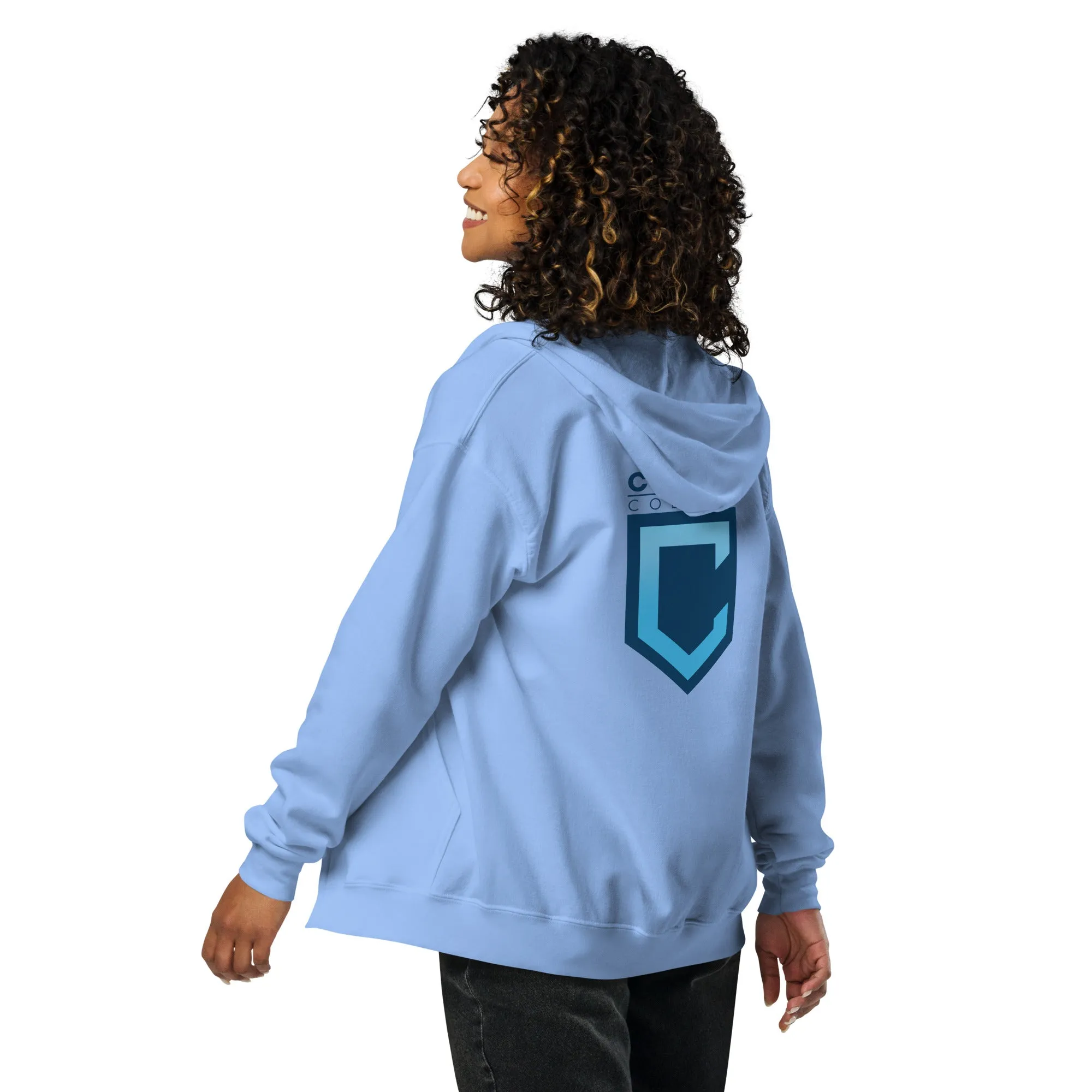 Shield Logo Unisex Heavy Blend Zip Hoodie - Light Colors