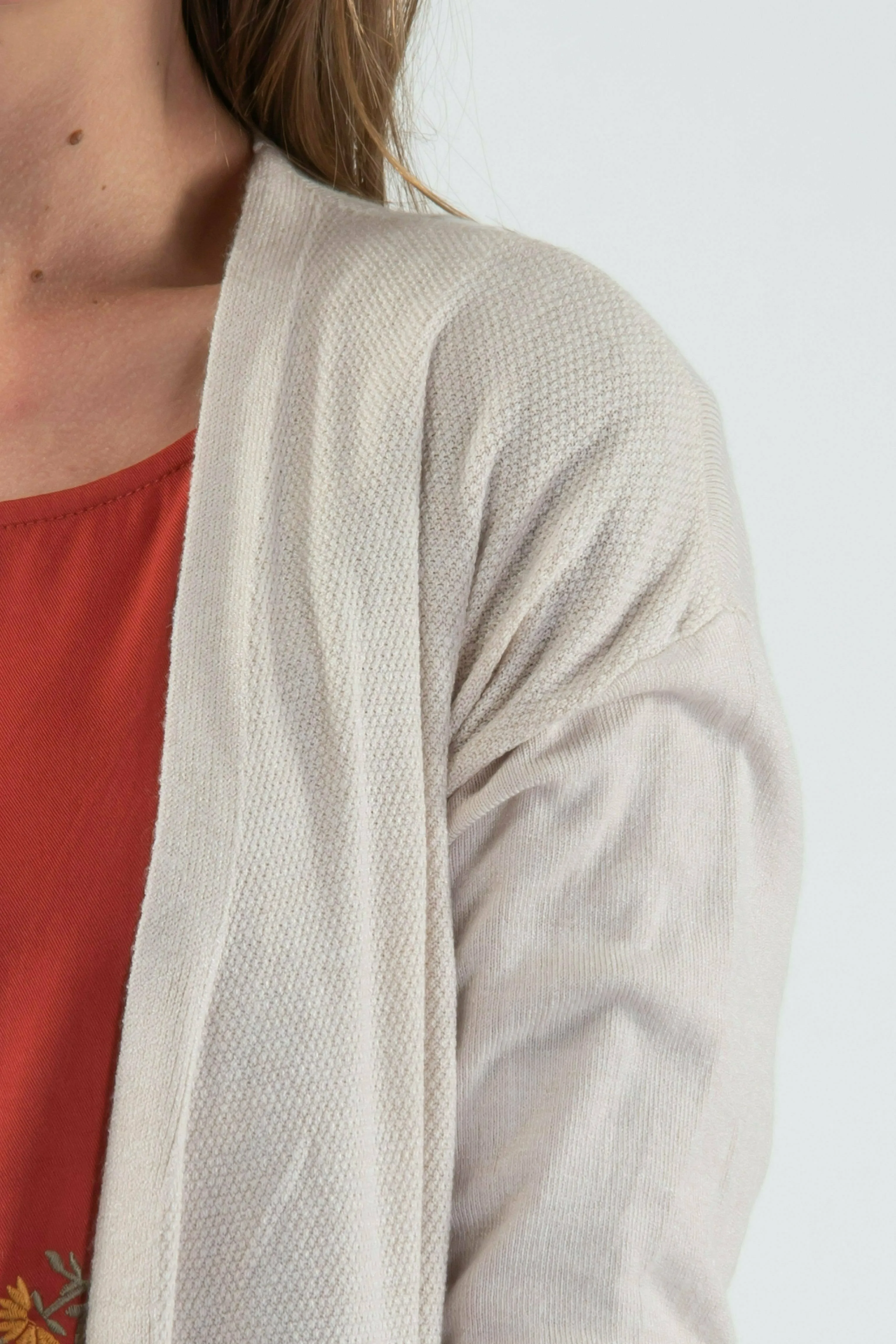 Soft Knit Cardigan High Gage - Oatmeal