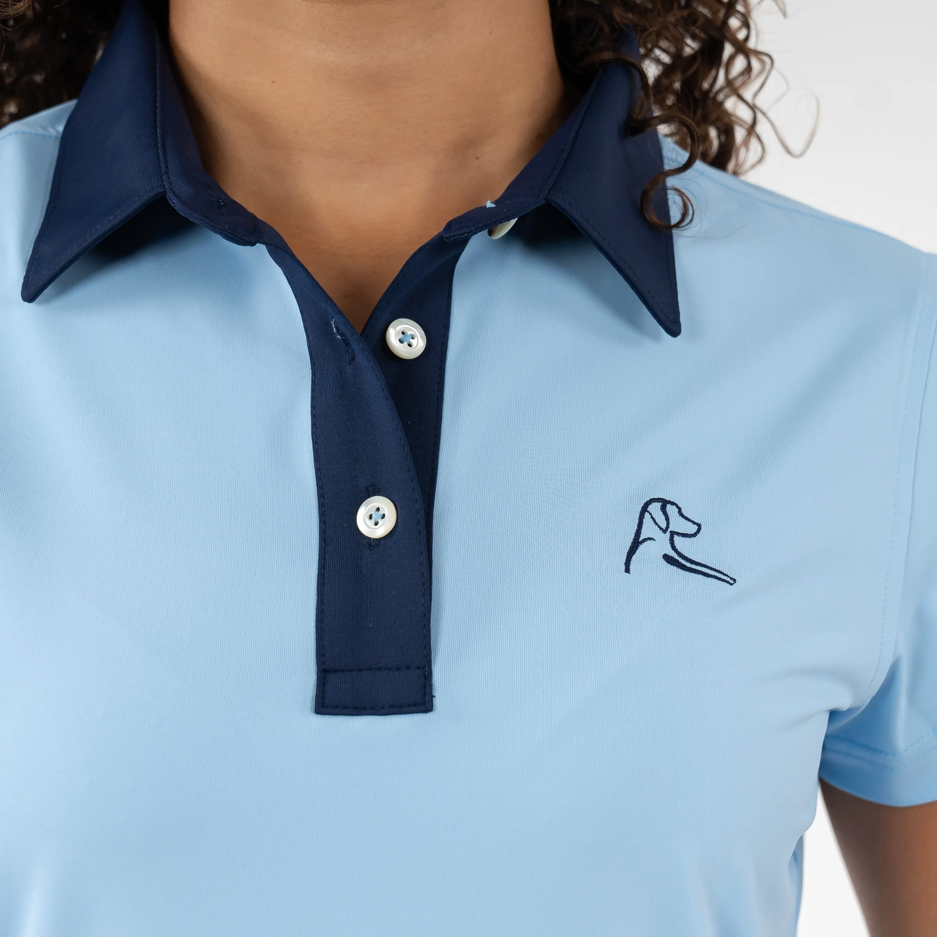 Solid Performance Polo | Solid - Pure Blue/Fleet Navy