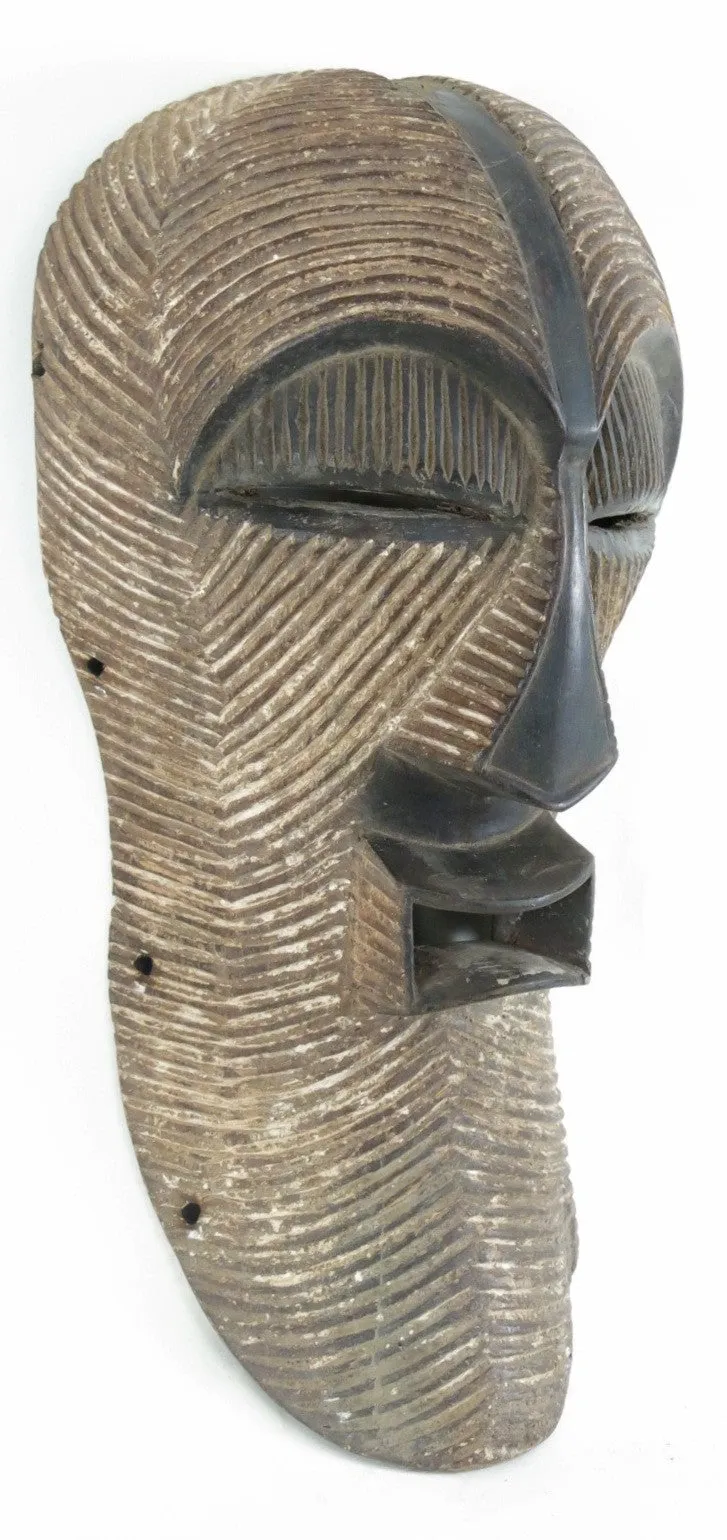 Songye Dark Female Kifwebe Mask