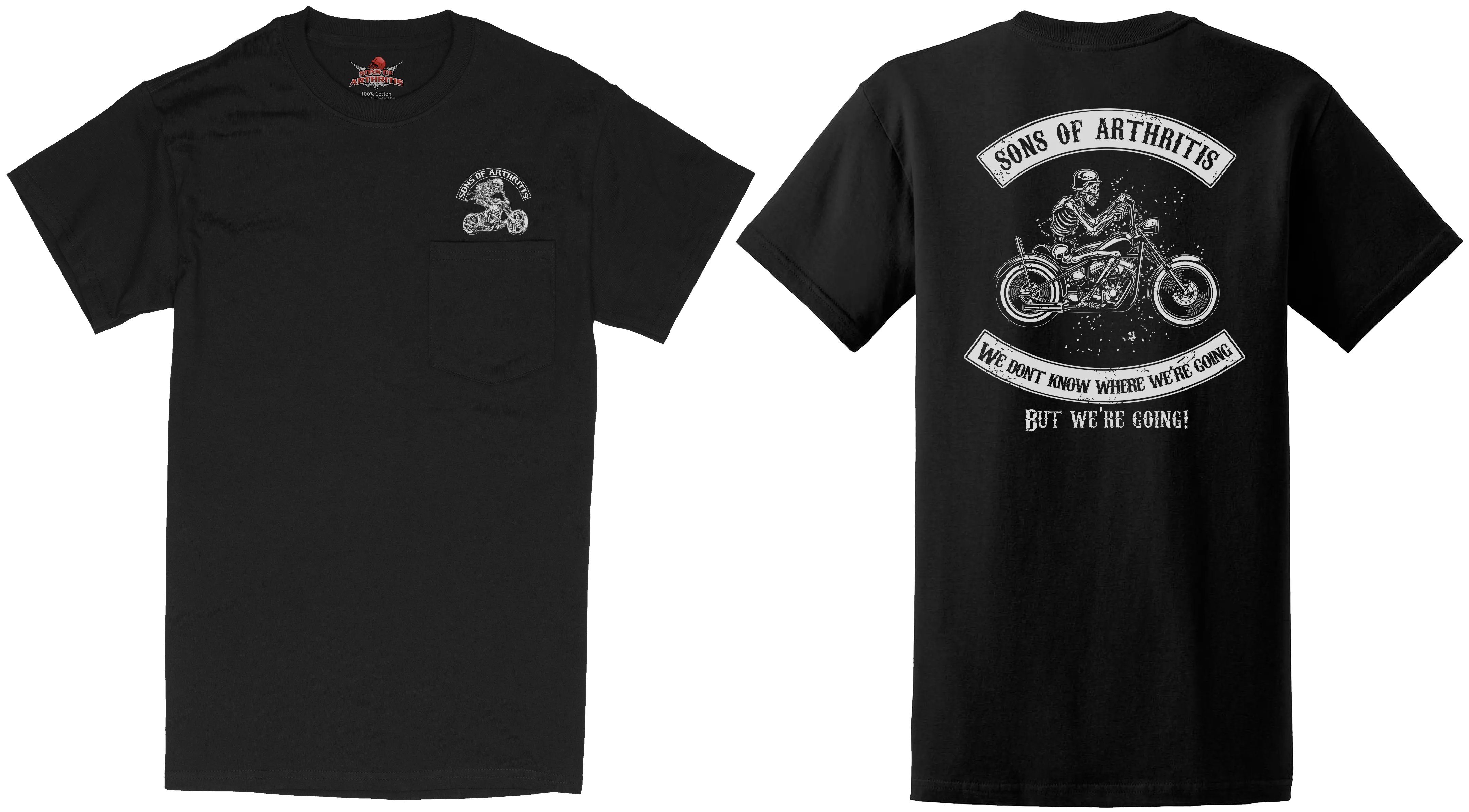 Sons of Arthritis Just Riding Chapter - Black (See More Styles)