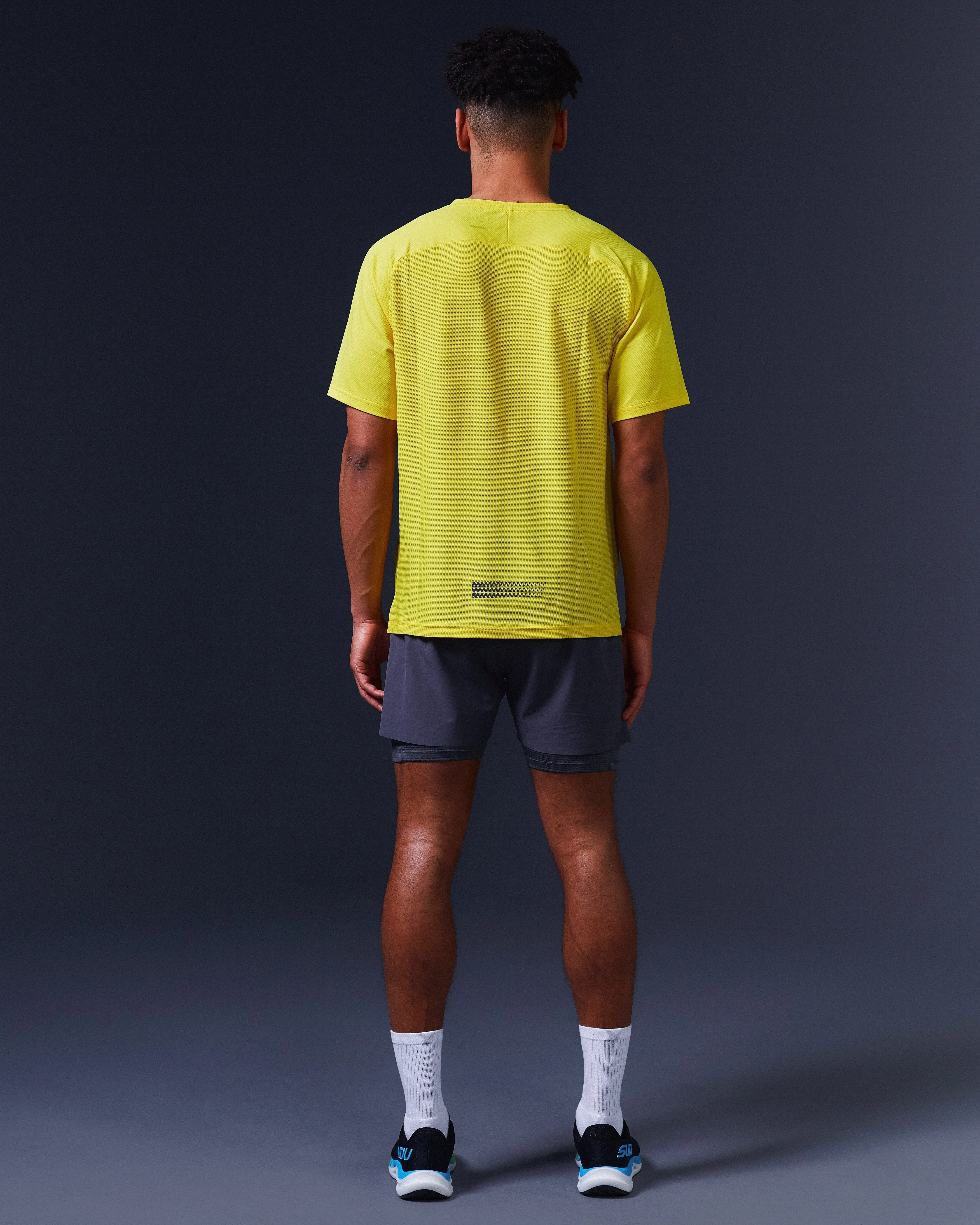 SRS 01 Run Shorts - Grey/Yellow