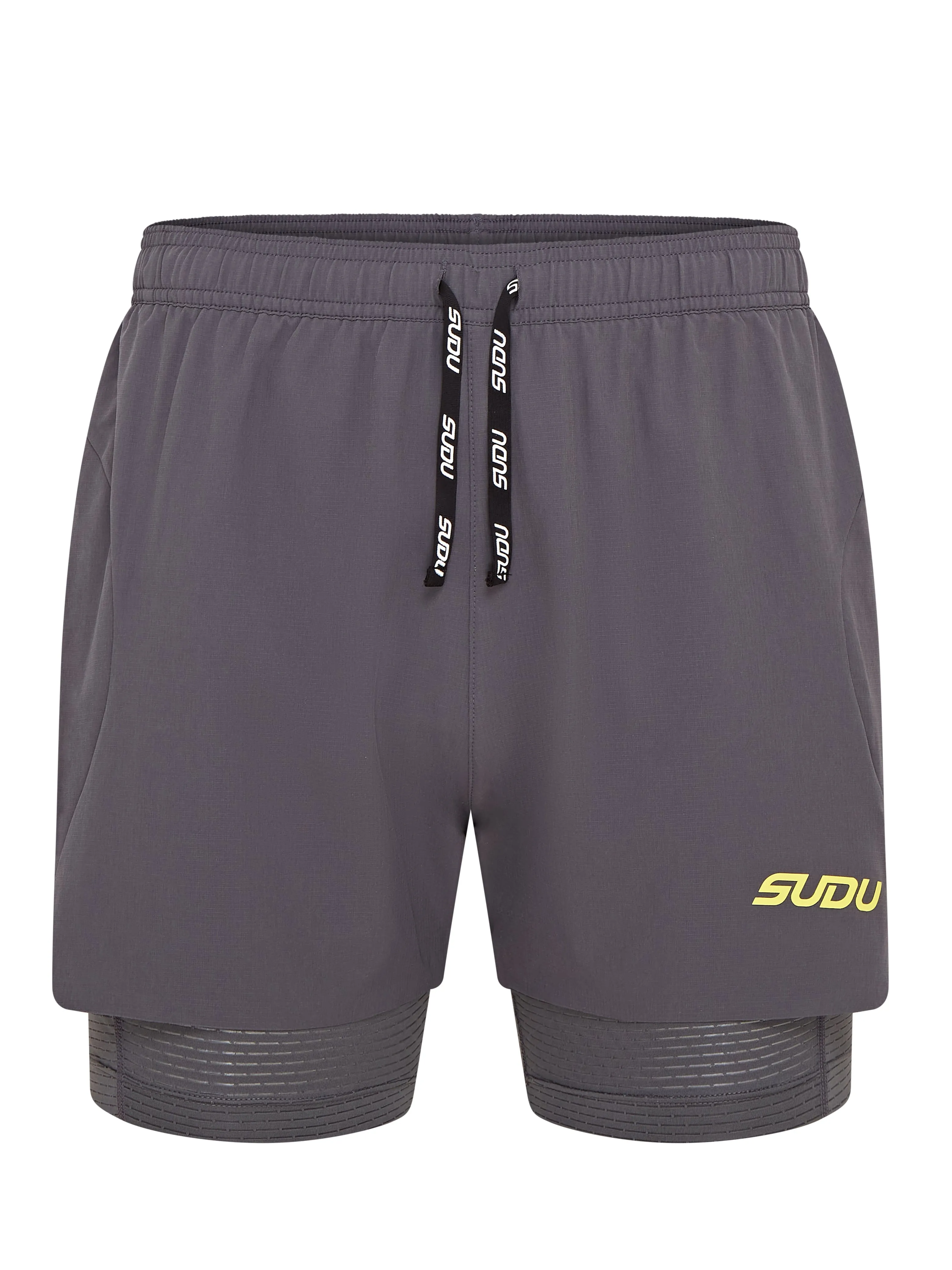 SRS 01 Run Shorts - Grey/Yellow