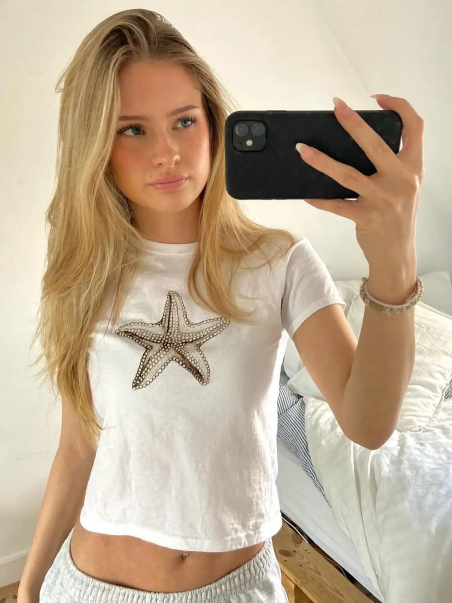 STARFISH, BABY TEE - HVID