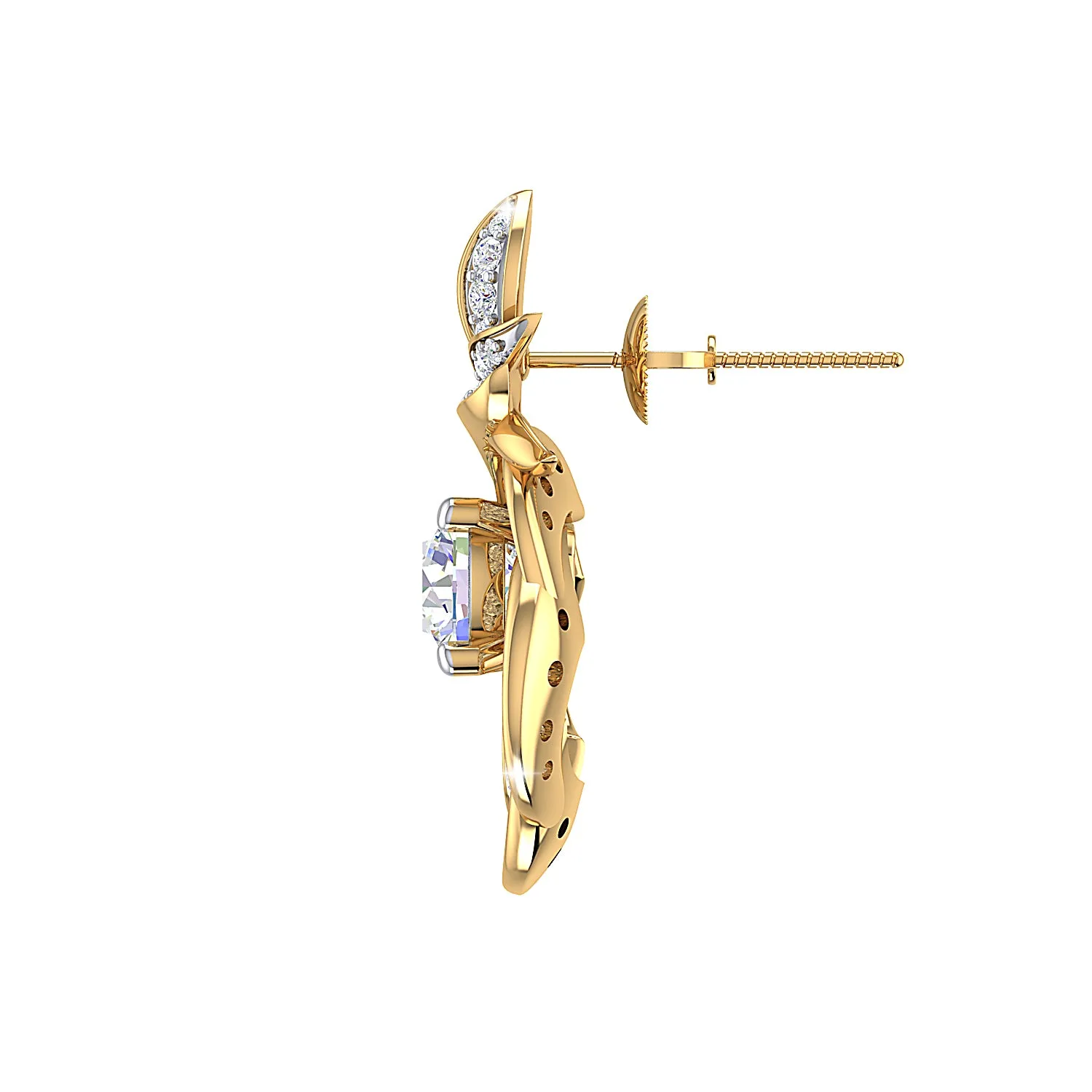 THE FLEUR DE LIS SOLITAIRE STUDS