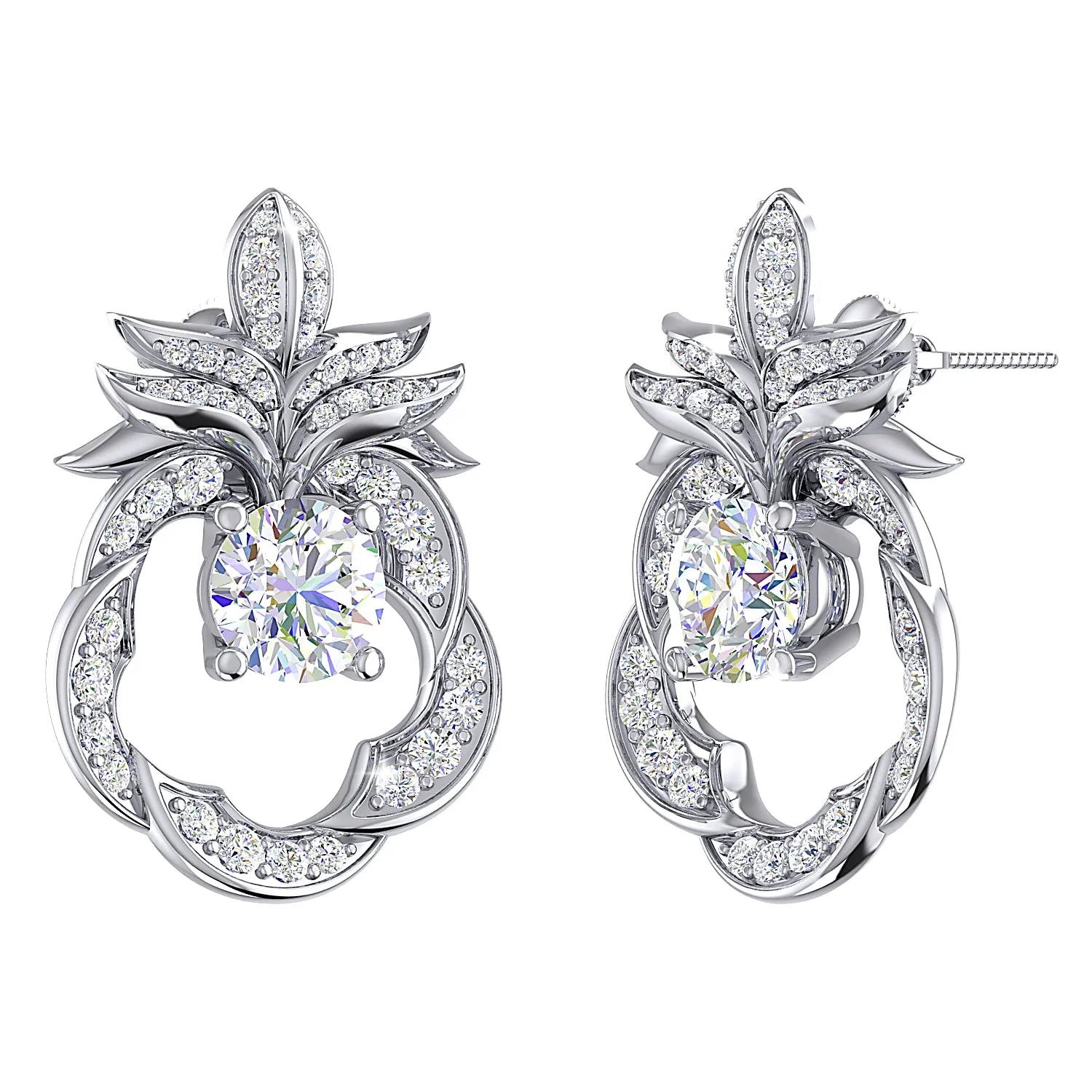 THE FLEUR DE LIS SOLITAIRE STUDS