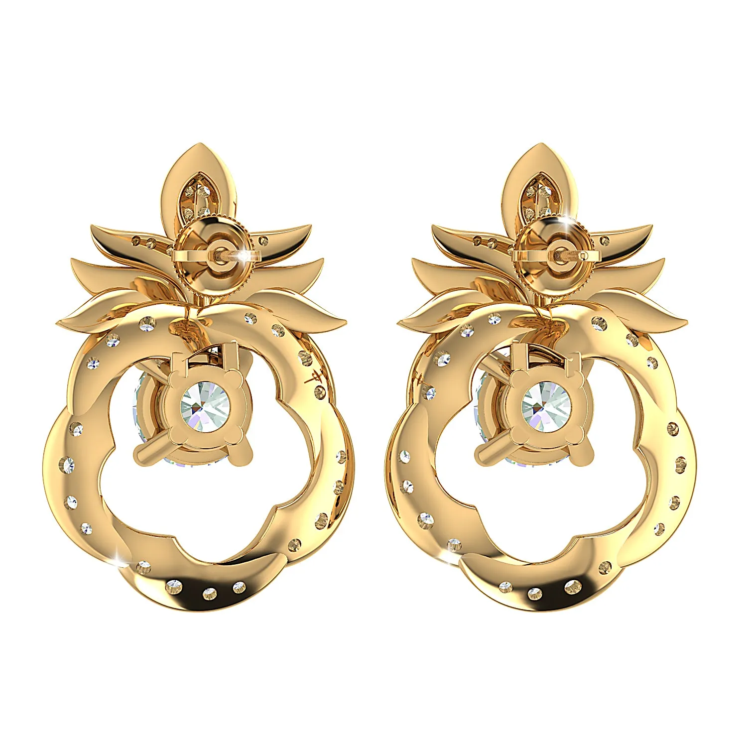 THE FLEUR DE LIS SOLITAIRE STUDS