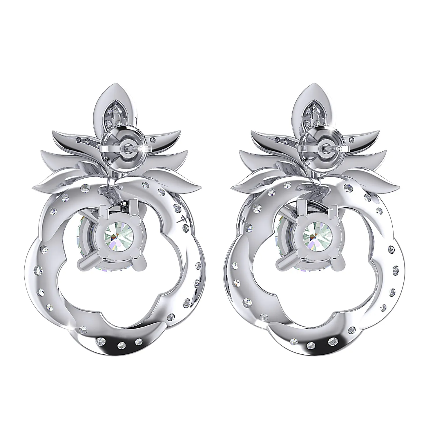 THE FLEUR DE LIS SOLITAIRE STUDS