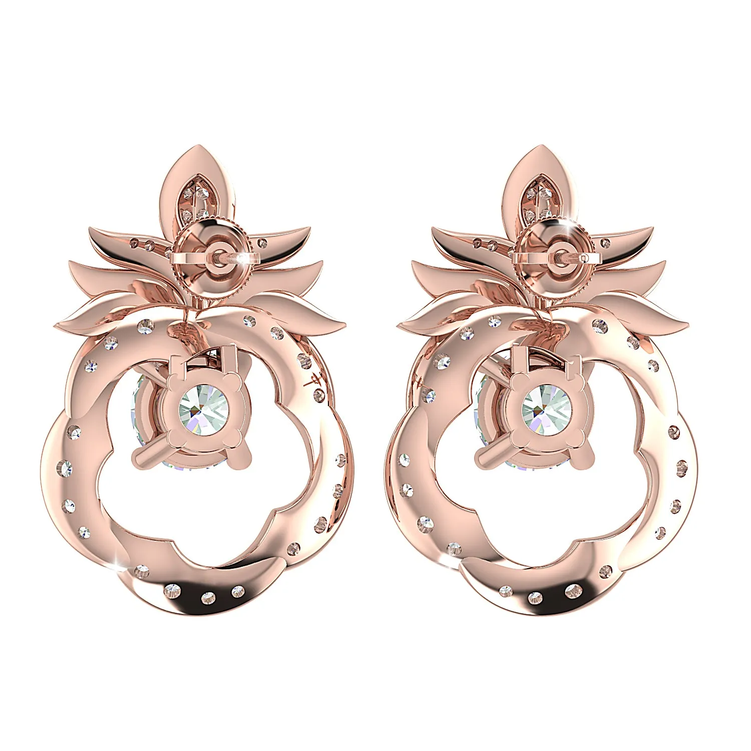 THE FLEUR DE LIS SOLITAIRE STUDS