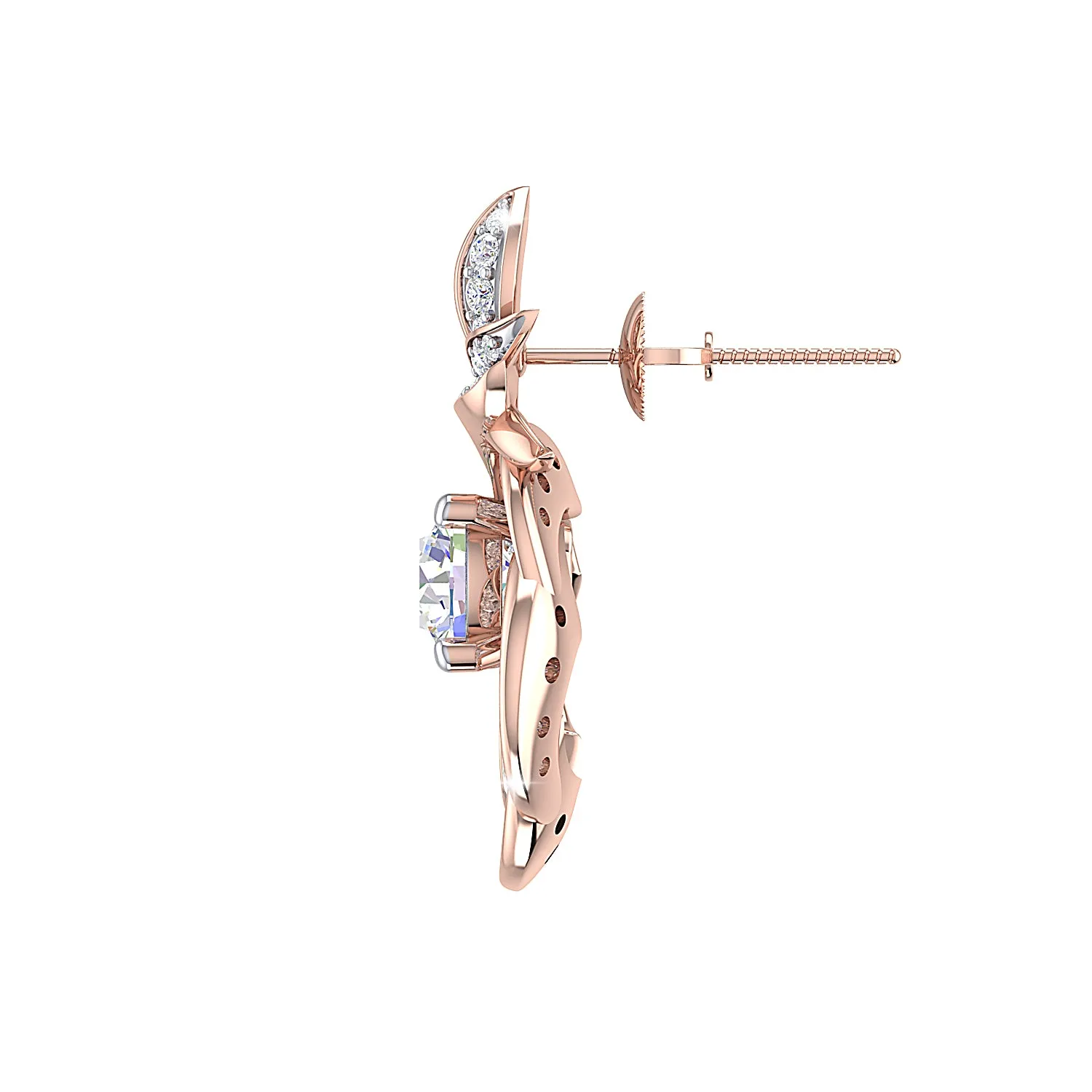 THE FLEUR DE LIS SOLITAIRE STUDS