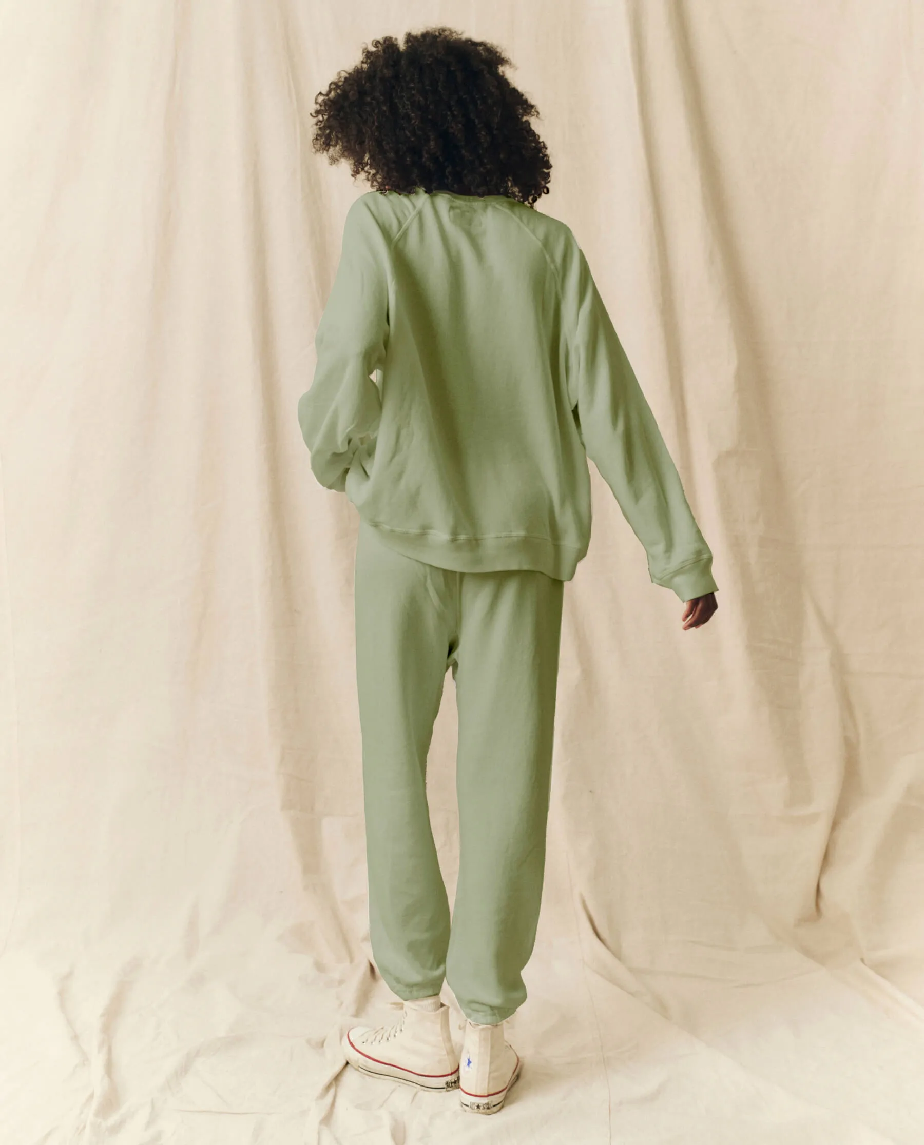 The Slouch Sweatshirt. Solid -- Pistachio