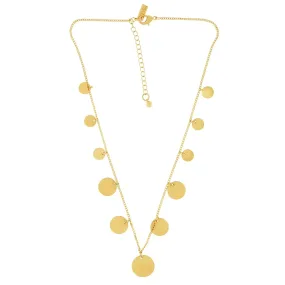 Theia Short Multi Dot Necklace Gold Plating