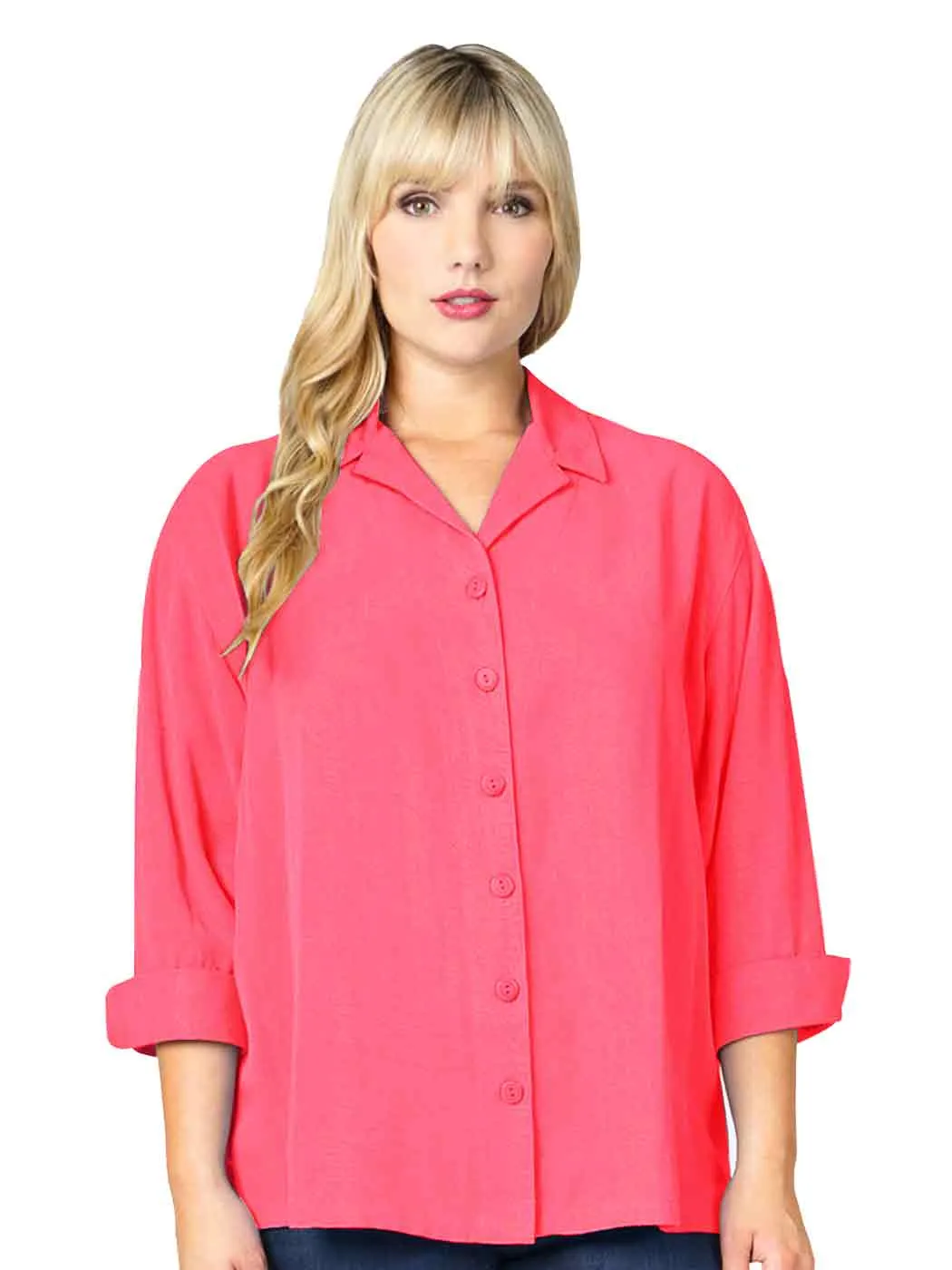 Tianello TENCEL™ Plus Sized  "Aida" Blouse -  More Colors