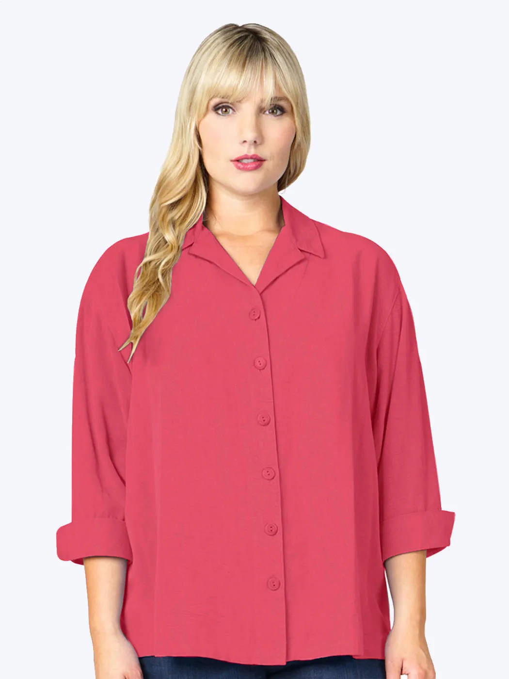 Tianello TENCEL™ Plus Sized  "Aida" Blouse -  More Colors