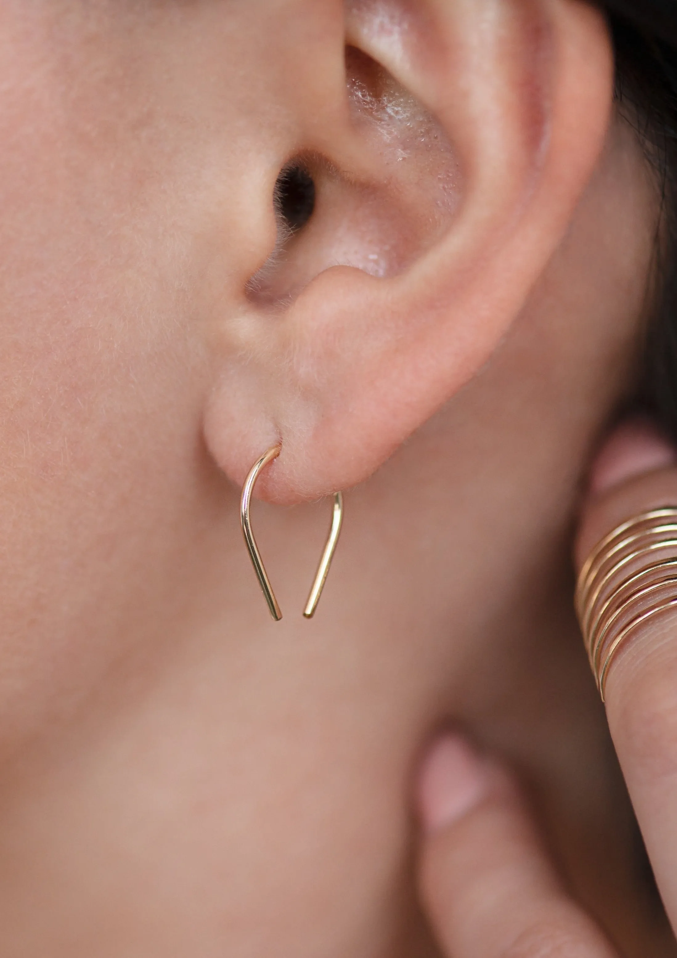 Tiny Horseshoe Earrings