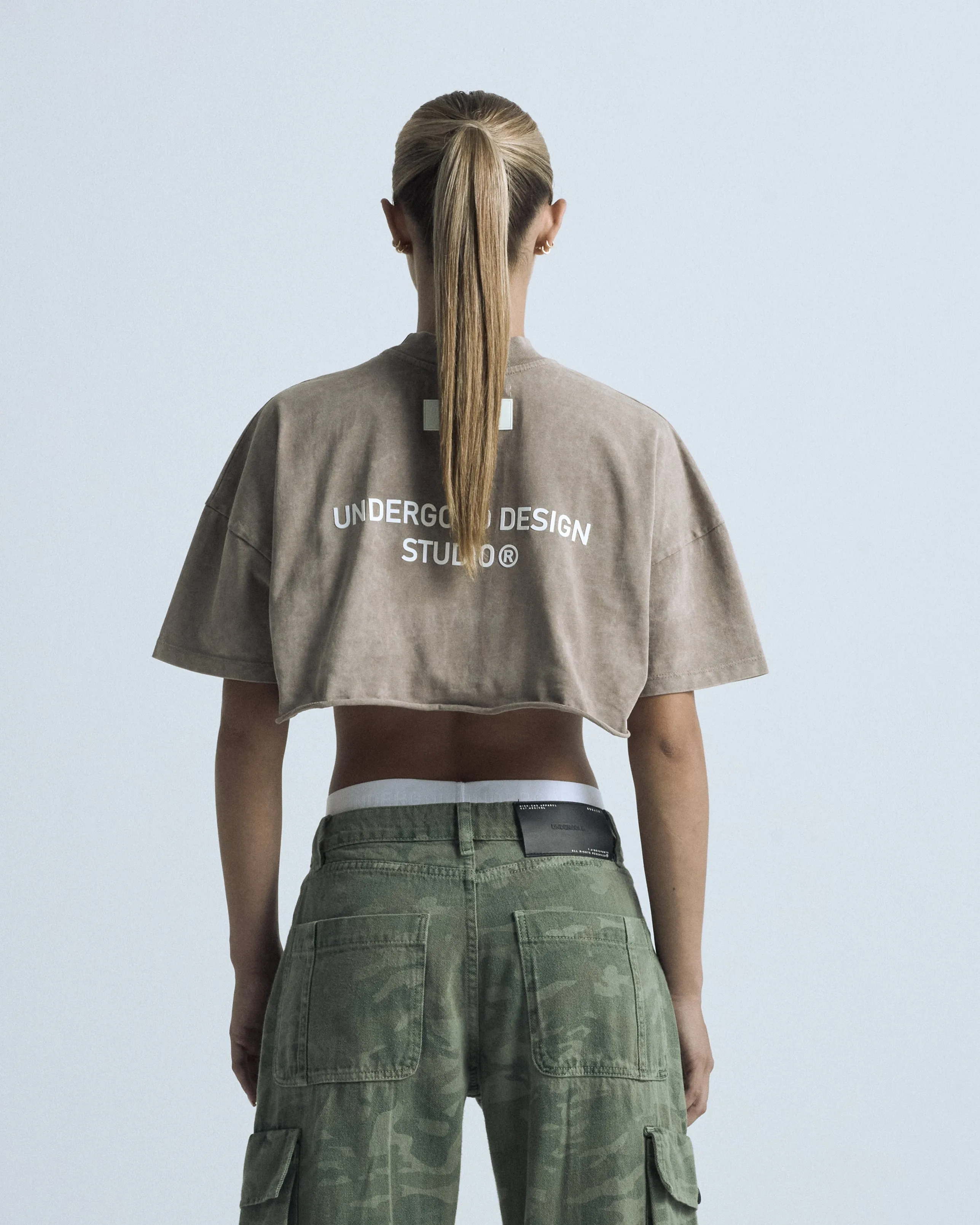 Transfiguration Undergold Design Studio Crop Top Washed Brown