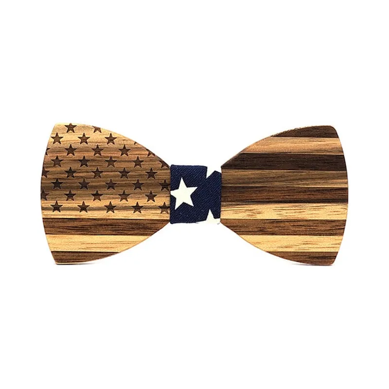 USA Walnut Wood Bow Tie